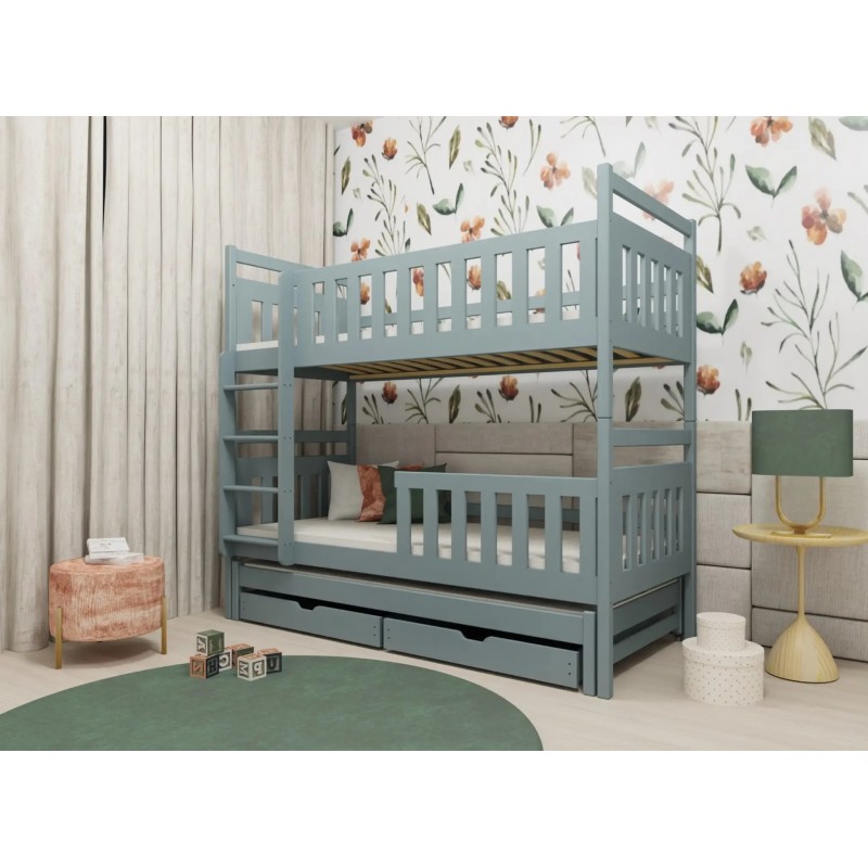 KLARA 90x200 grey bunk bed Lano Furniture