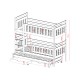 KLARA 80x180 pine bunk bed Lano Furniture