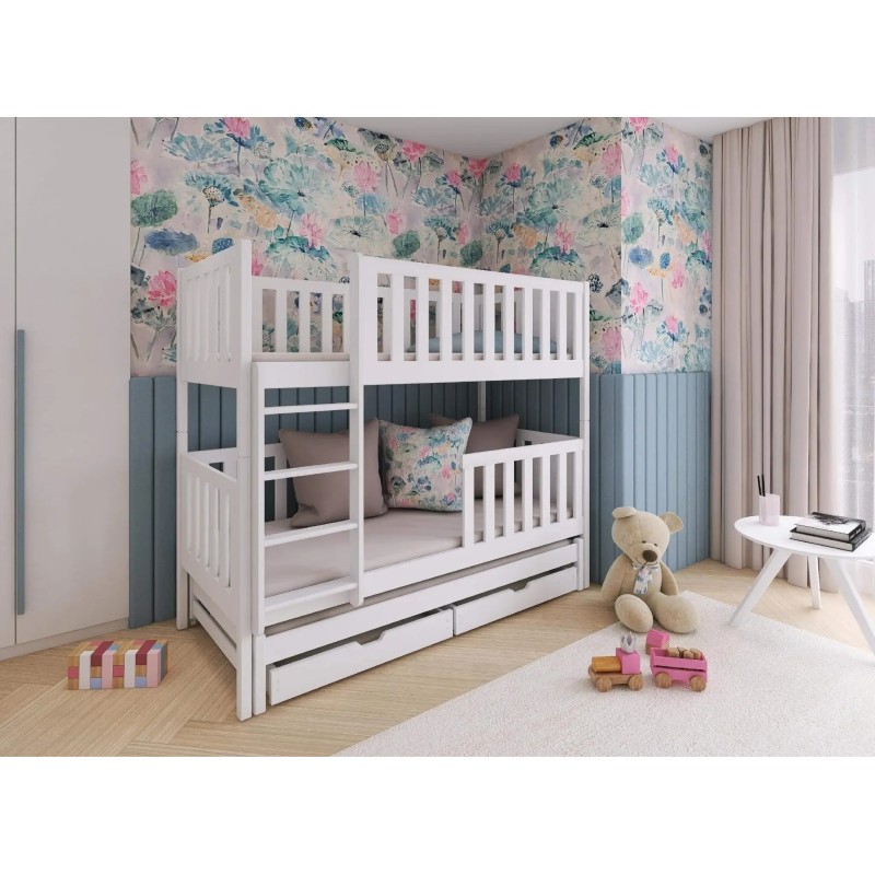 LEA 90x190 white bunk bed Lano Furniture