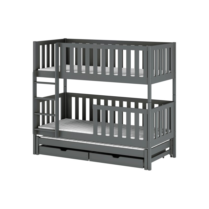 LEA 80x160 graphite bunk bed Lano Furniture