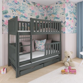 LEA 80x160 graphite bunk bed Lano Furniture