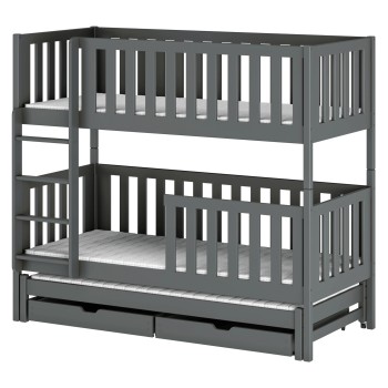 LEA 80x180 graphite bunk bed Lano Furniture