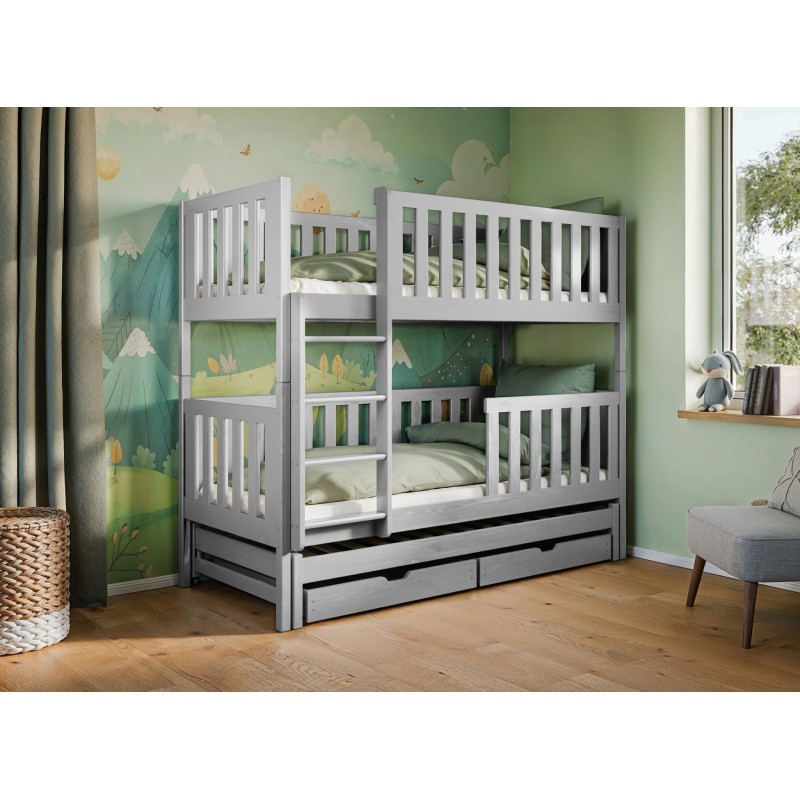 LEA 90x190 grey bunk bed Lano Furniture