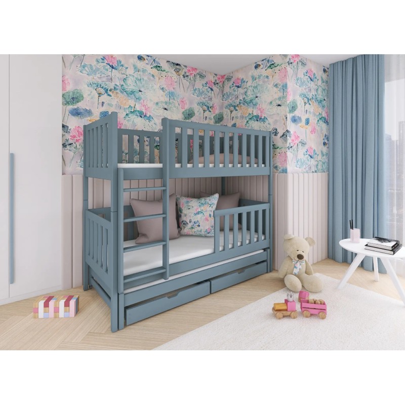 LEA 90x190 grey bunk bed Lano Furniture