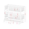 LEA 80x180 pine bunk bed Lano Furniture