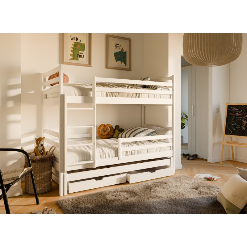 LUK 80x180 white bunk bed Lano Furniture