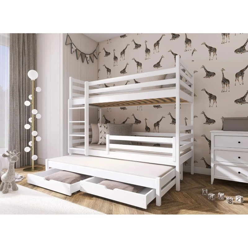 LUK 80x200 white bunk bed Lano Furniture