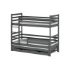 LUK 80x160 graphite bunk bed Lano Furniture