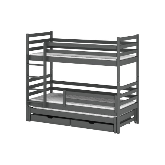 LUK 80x200 graphite bunk bed Lano Furniture