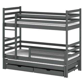 LUK 90x200 graphite bunk bed Lano Furniture