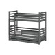 LUK 90x200 graphite bunk bed Lano Furniture