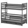 LUK 90x200 graphite bunk bed Lano Furniture