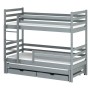 LUK 80x160 grey bunk bed Lano Furniture