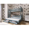 LUK 80x160 grey bunk bed Lano Furniture