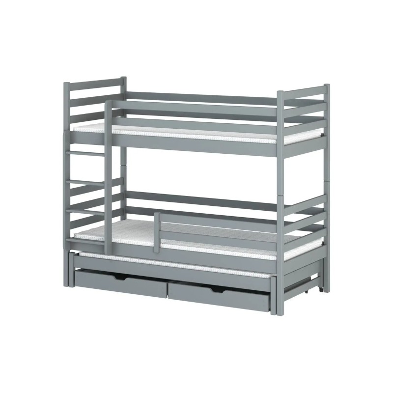 LUK 90x190 grey bunk bed Lano Furniture