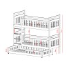 OLIWIA 80x180 white bunk bed Lano Furniture