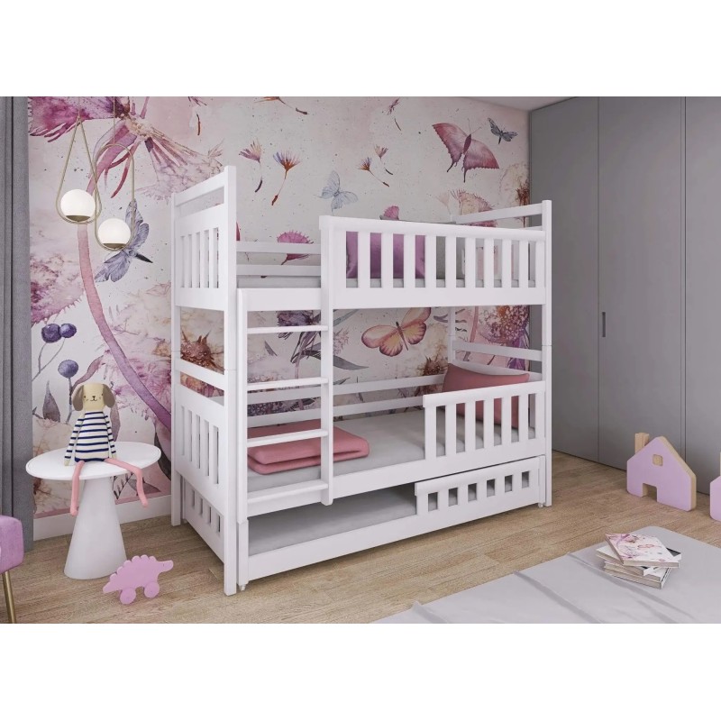 OLIWIA 90x190 white bunk bed Lano Furniture