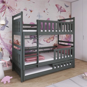 OLIWIA 80x160 graphite bunk bed Lano Furniture