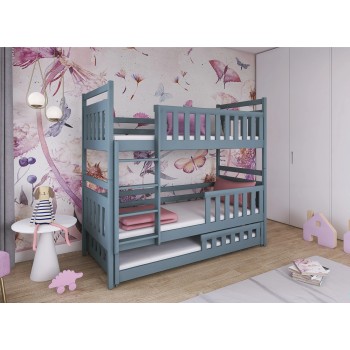 OLIWIA 80x180 grey bunk bed Lano Furniture