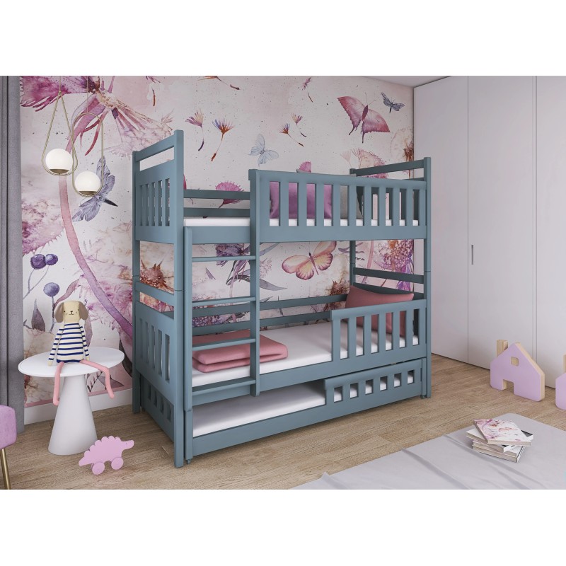OLIWIA 90x190 grey bunk bed Lano Furniture