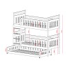 OLIWIA 80x200 pine bunk bed Lano Furniture