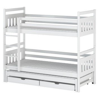SEWERYN 90x190 white bunk bed Lano Furniture