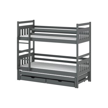 SEWERYN 80x160 graphite bunk bed Lano Furniture