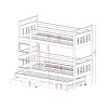 SEWERYN 80x160 graphite bunk bed Lano Furniture