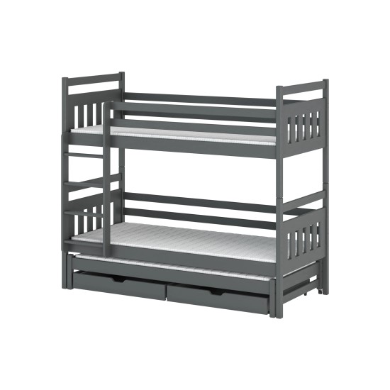 SEWERYN 80x200 graphite bunk bed Lano Furniture SEWERYN 80x200 graphite bunk bed Lano Furniture