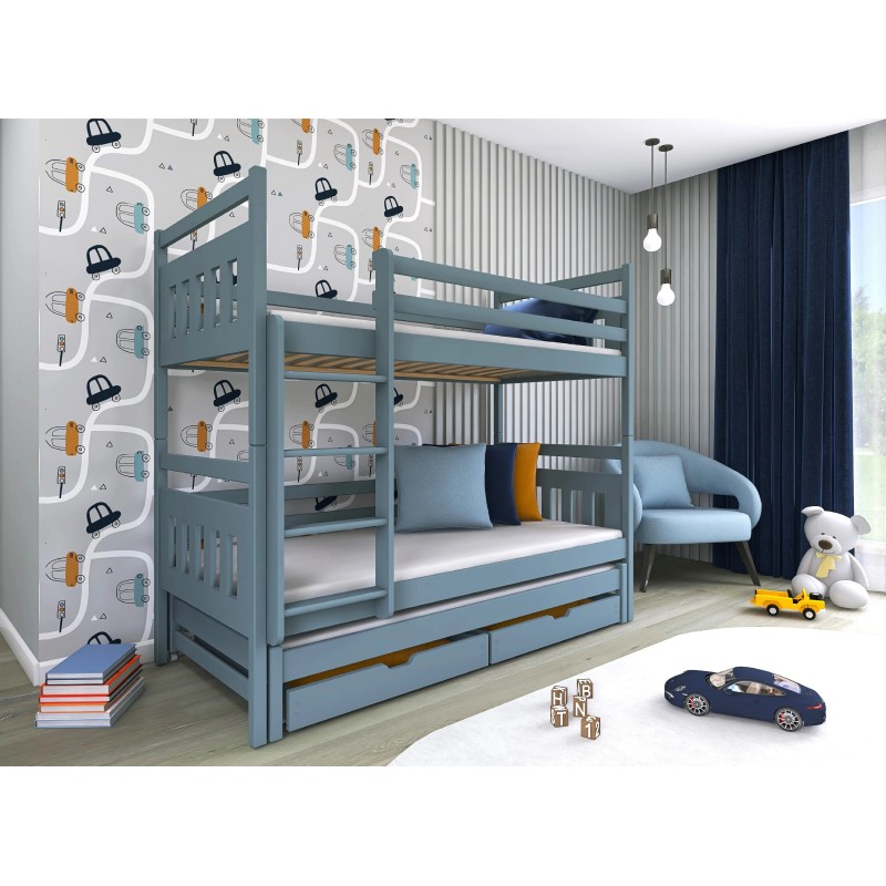 SEWERYN 80x200 grey bunk bed Lano Furniture