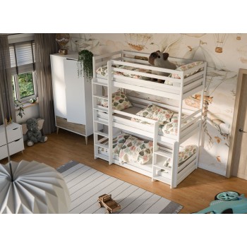 TED 90x190 white bunk bed Lano Furniture