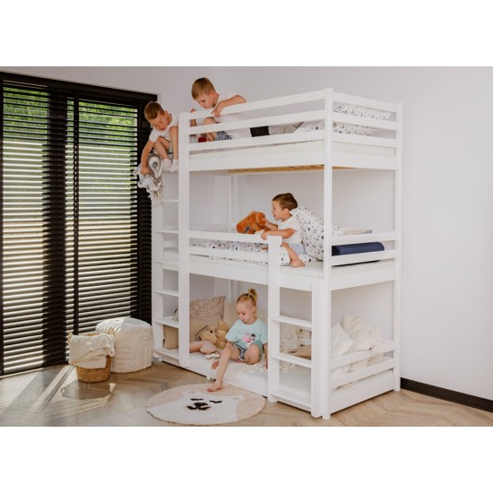 TED 90x190 white bunk bed Lano Furniture