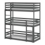 TED 80x180 graphite bunk bed Lano Furniture