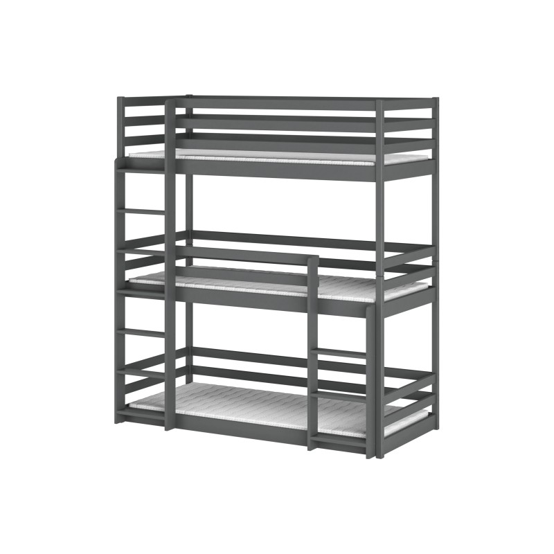 TED 90x200 graphite bunk bed Lano Furniture