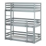 TED 90x200 grey bunk bed Lano Furniture