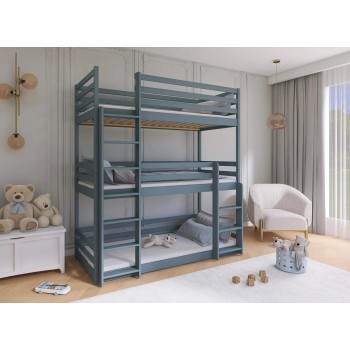 TED 90x200 grey bunk bed Lano Furniture