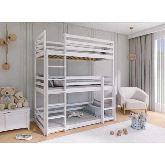 TED 80x180 pine bunk bed Lano Furniture
