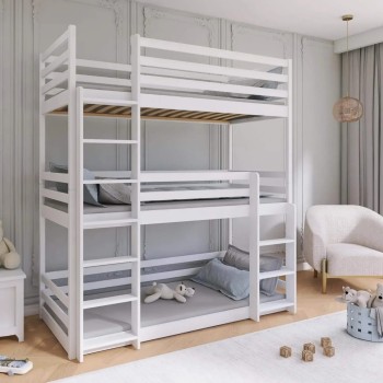 TED 90x190 pine bunk bed Lano Furniture