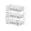 TED 90x190 pine bunk bed Lano Furniture