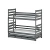 TOMI 80x180 graphite bunk bed Lano Furniture