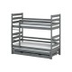 TOMI 80x180 graphite bunk bed Lano Furniture