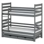 TOMI 80x200 graphite bunk bed Lano Furniture