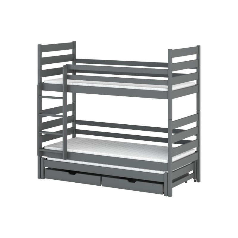 TOMI 90x190 graphite bunk bed Lano Furniture