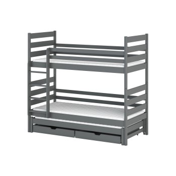 TOMI 90x200 graphite bunk bed Lano Furniture