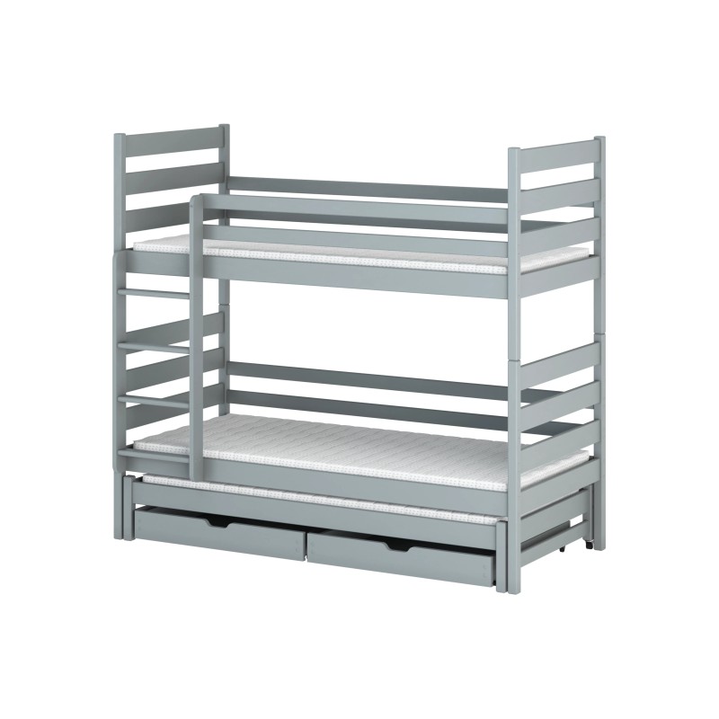 TOMI 90x200 grey bunk bed Lano Furniture