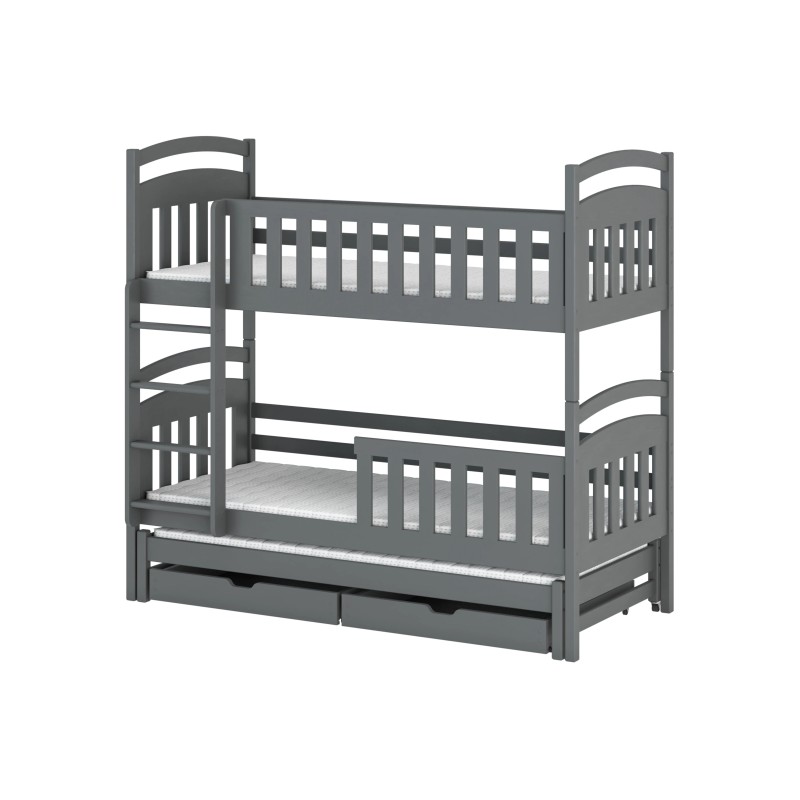 VIKI 80x160 graphite bunk bed Lano Furniture