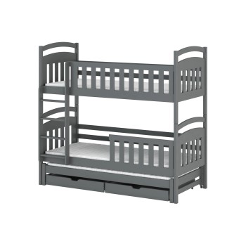 VIKI 80x180 graphite bunk bed Lano Furniture