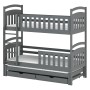 VIKI 80x180 graphite bunk bed Lano Furniture