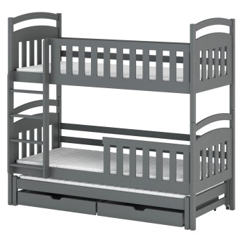 VIKI 90x190 graphite bunk bed Lano Furniture
