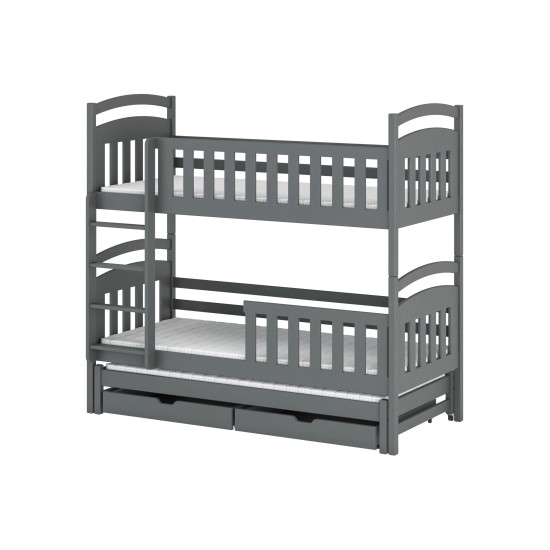VIKI 90x190 graphite bunk bed Lano Furniture